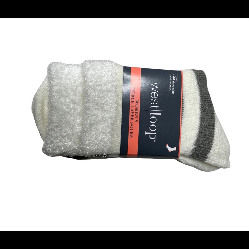 West loop double layer socks